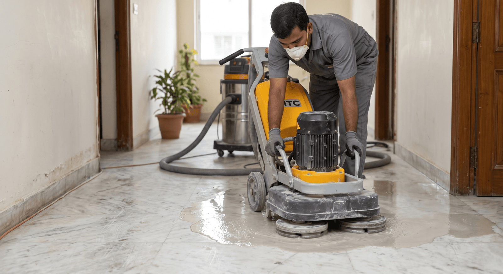 technician grinding